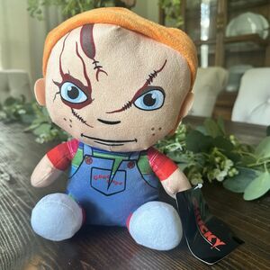NWT Child's Play 7 Inch Scary Chucky Sitting Doll Plush Halloween
